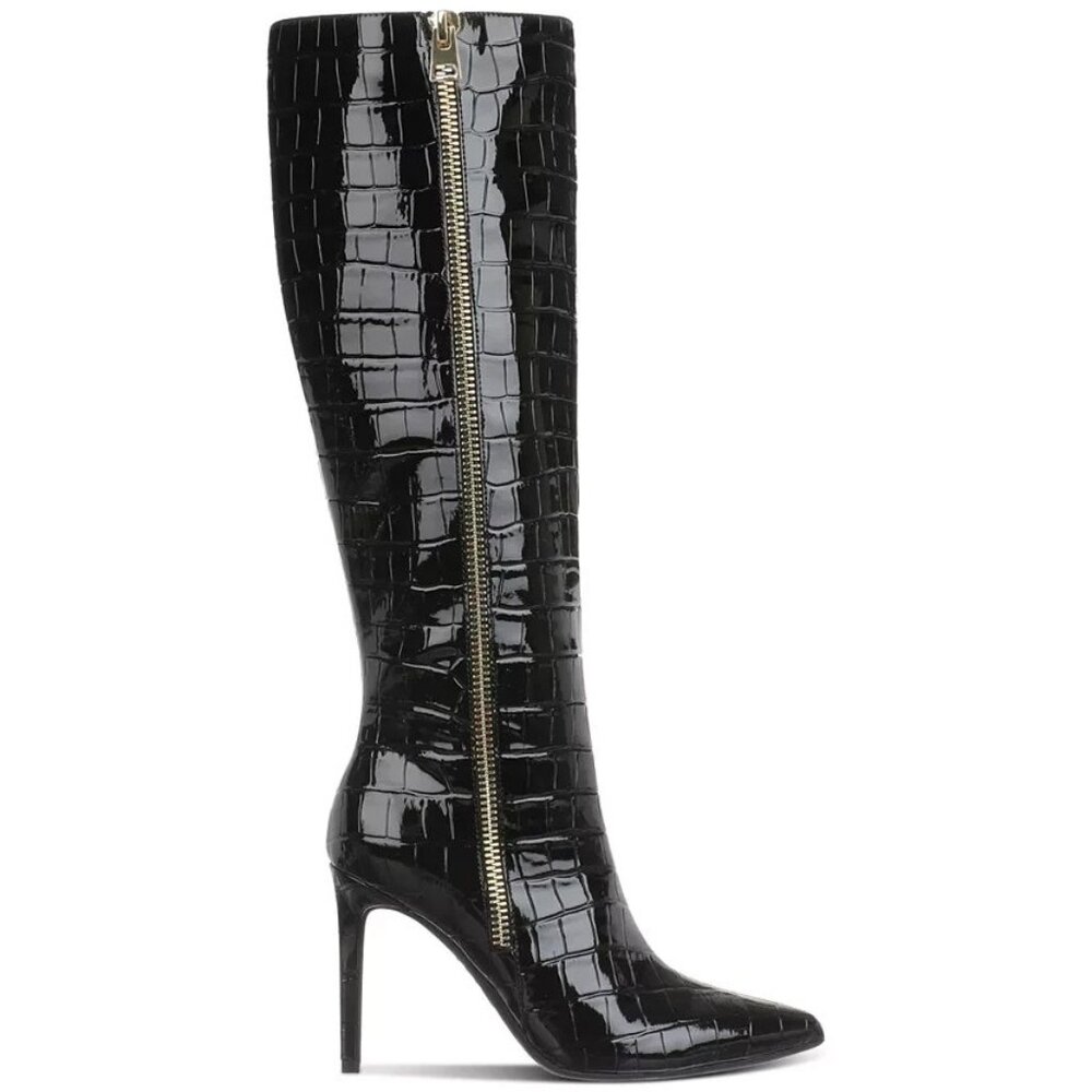 I.N.C. International Concepts Sabrinaa Zip Knee-High Boots Black Size 6 $159